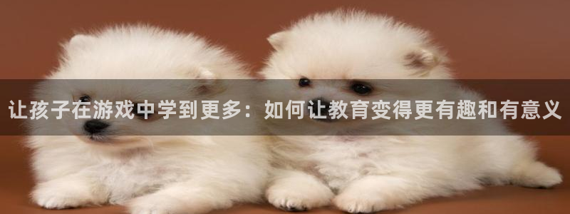 杏悦2推荐通道：让孩子在游戏中学到更多：如何让教育变得更有趣